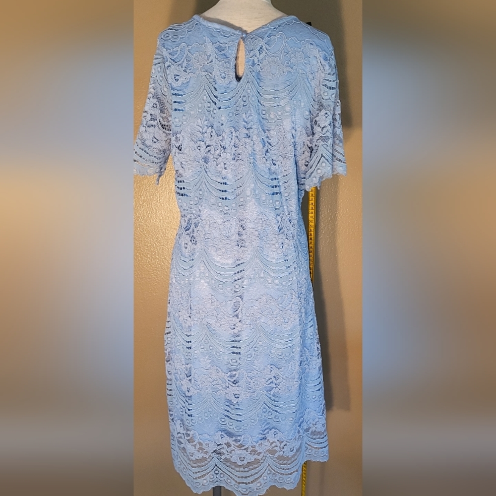 Light Blue Lace Dress - Picture 2 of 10